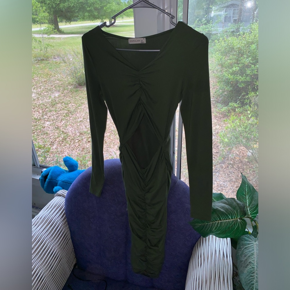 Olive green dress